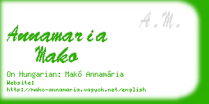 annamaria mako business card