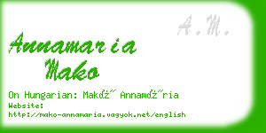 annamaria mako business card